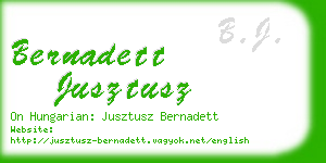 bernadett jusztusz business card